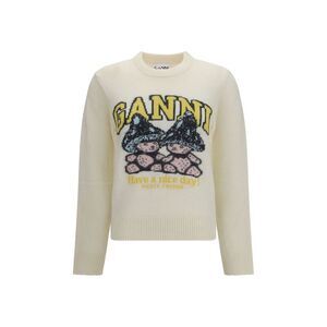 Ganni Beige Wool Oves Aries Women's Sweatshirt